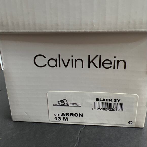 Calvin Klein Auster Black Slip-On Men Sandals Size 13M NWB - Picture 10 of 10